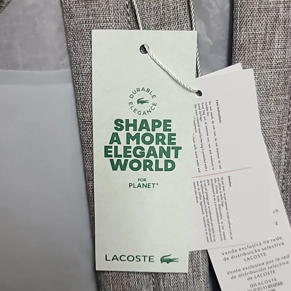 Lacoste Men's Neocroc Laptop Pocket Backpack, Tape Grey Chine